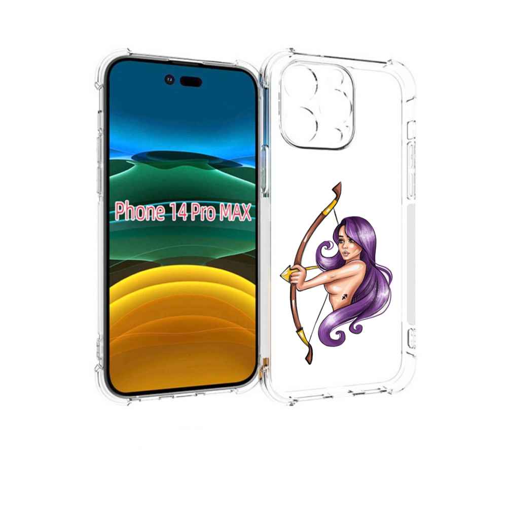 

Чехол MyPads Девушка-Стрелец женский для iPhone 14 Pro Max, Прозрачный, Tocco