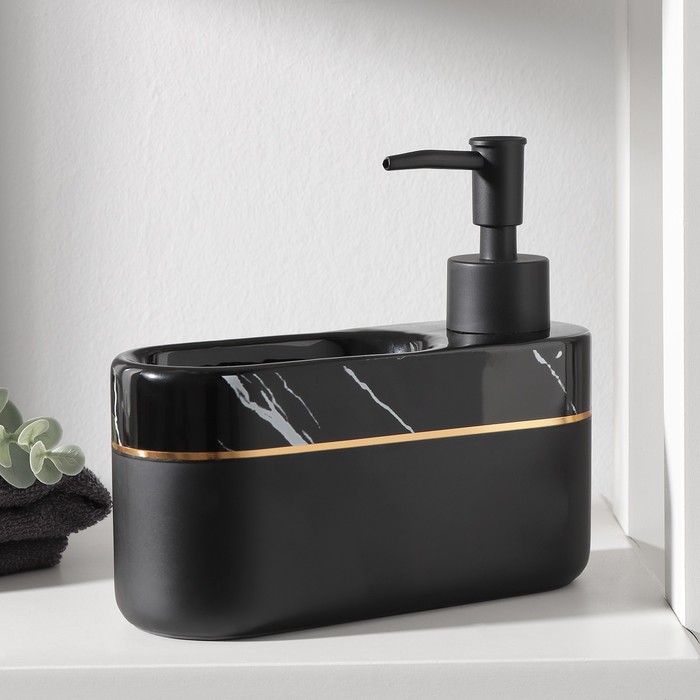 

Дозатор для жидкого мыла с подставкой для губки SAVANNA Lines, 400 мл