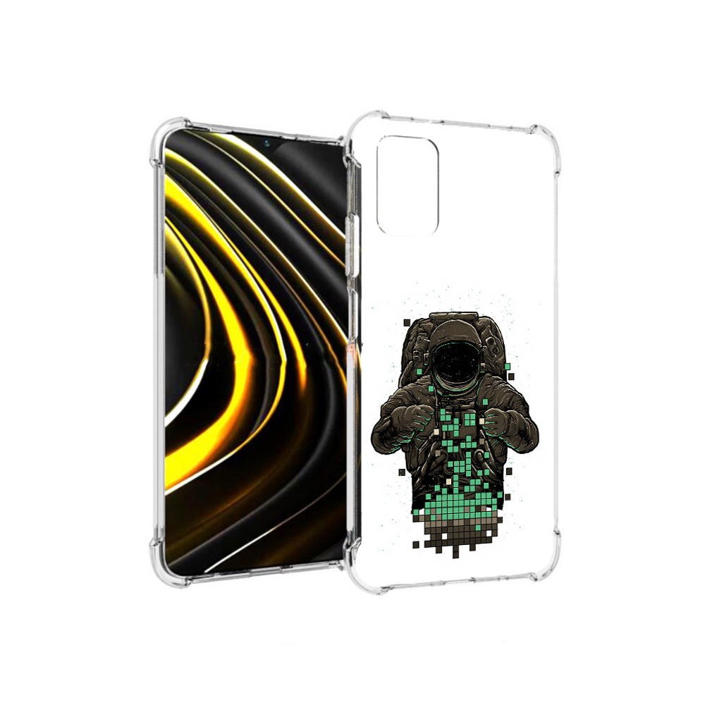 

Чехол MyPads Tocco для Xiaomi Poco M3 космонавт с пикселями (PT156204.280.394), Прозрачный, Tocco
