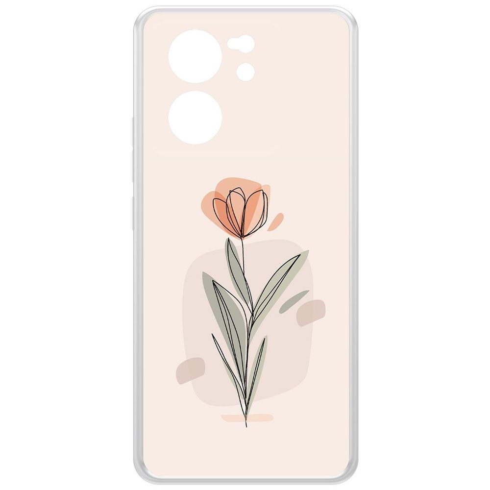 Чехол-накладка Krutoff Clear Case Тюльпан для Xiaomi 13T Pro