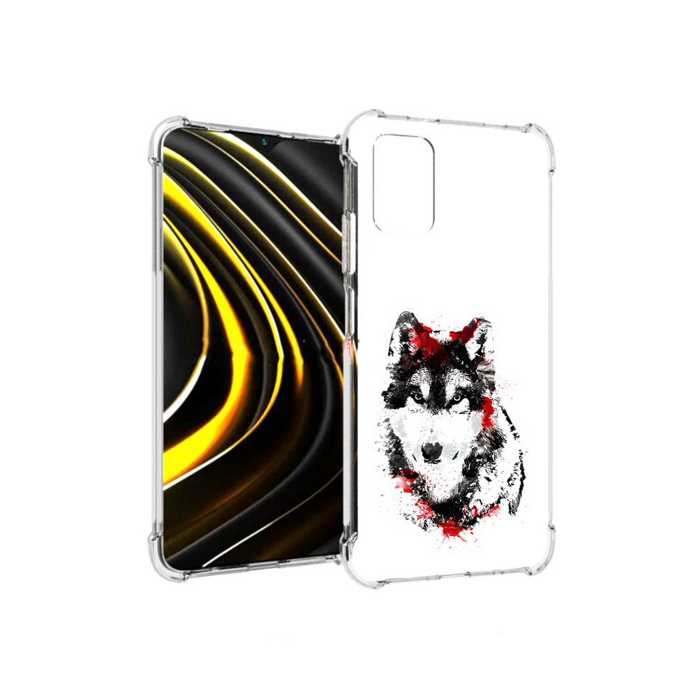 

Чехол MyPads Tocco для Xiaomi Poco M3 кровавый волк (PT156204.280.416), Прозрачный, Tocco