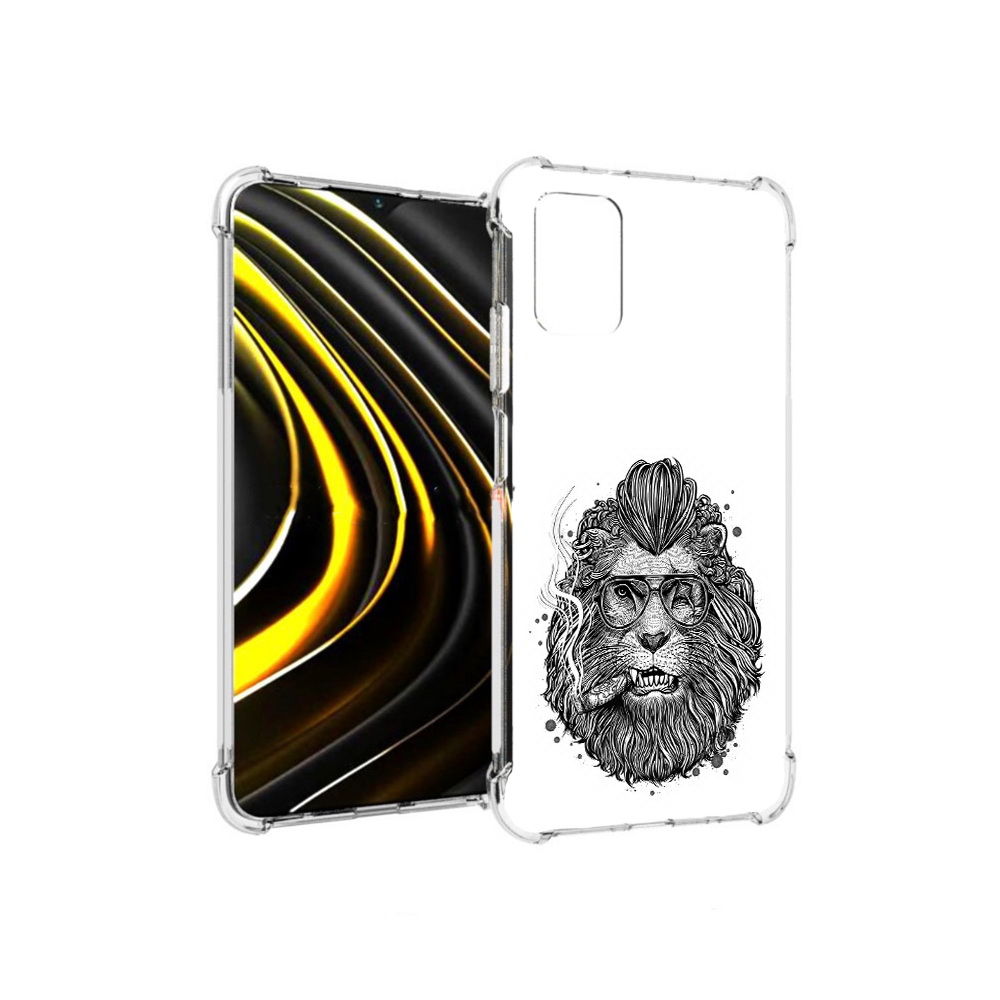 

Чехол MyPads Tocco для Xiaomi Poco M3 курящий лев (PT156204.280.432), Прозрачный, Tocco