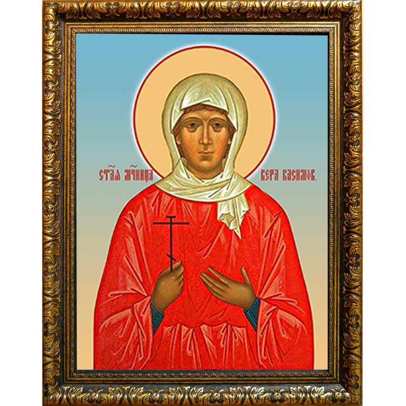 

Вера Самсонова (Касимовская) мученица, ктитор. Икона на холсте.