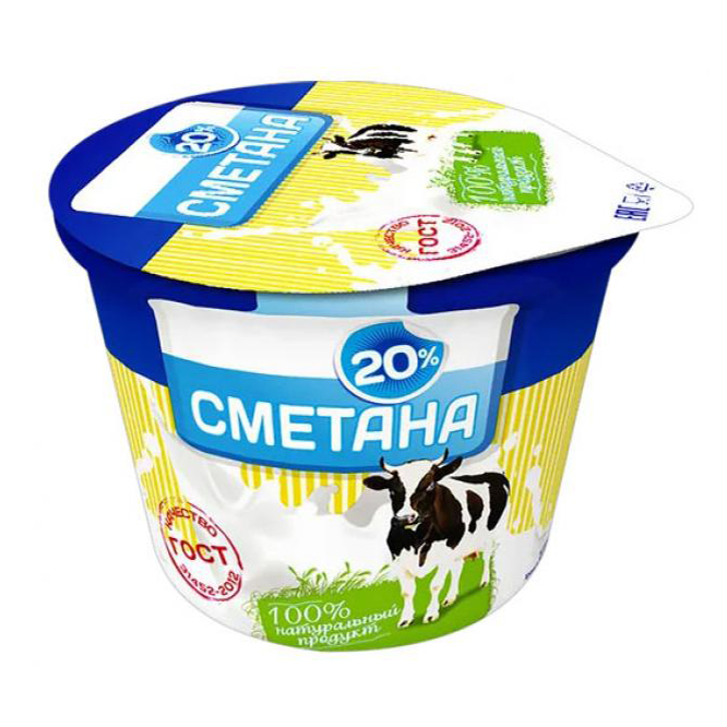 

Сметана Волжанка 20% бзмж 200 г