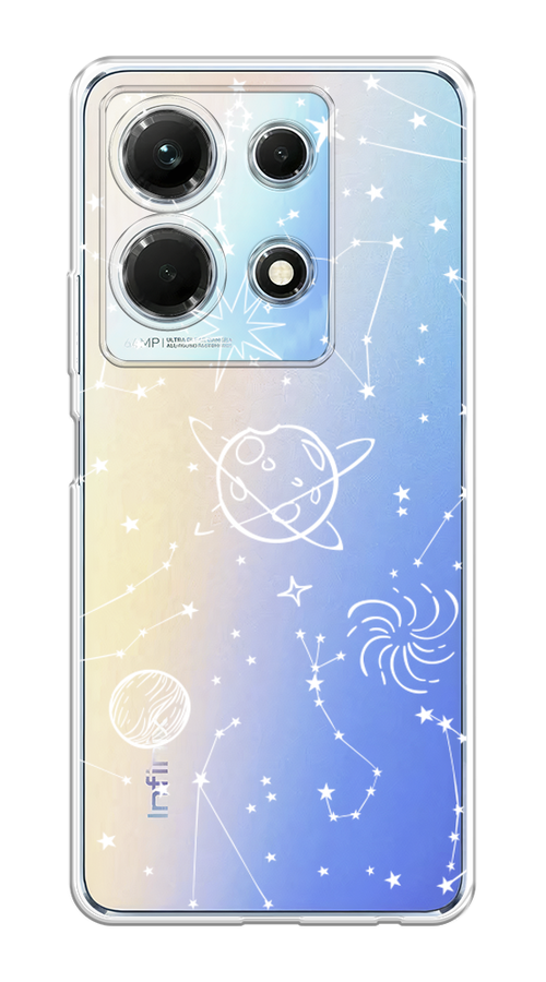 

Чехол на Infinix Note 30 4G "Планеты в космосе", Белый, 3104650-2