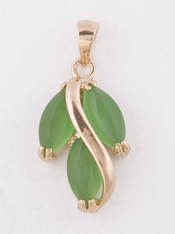 

Кулон из бижутерного сплава с кошачим глазом Lotus Jewelry 242P-20CA-green, 242P-20CA-green