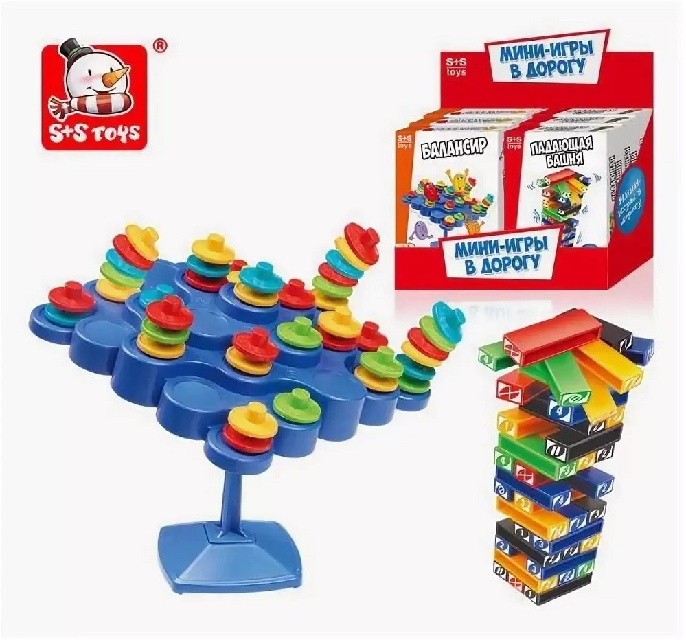 

S+S Toys Мини игра в дорогу Балансир/Падающая башня 1123/200105360 с 5 лет