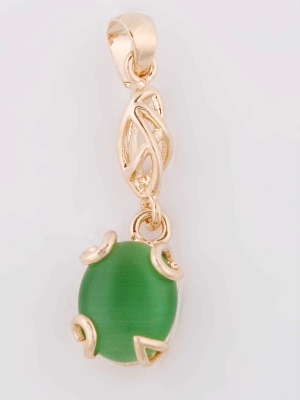 

Кулон из бижутерного сплава с кошачим глазом Lotus Jewelry 3037P-17CA-green, 3037P-17CA-green
