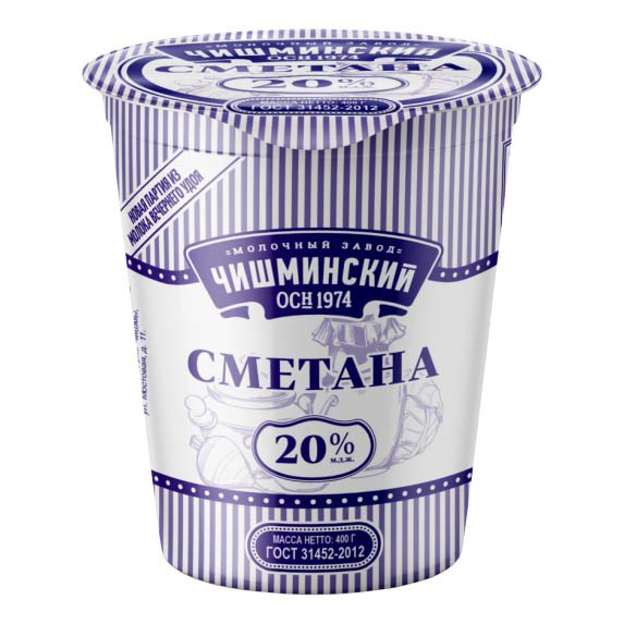 

Сметана Чишминский МЗ 20% 400 г