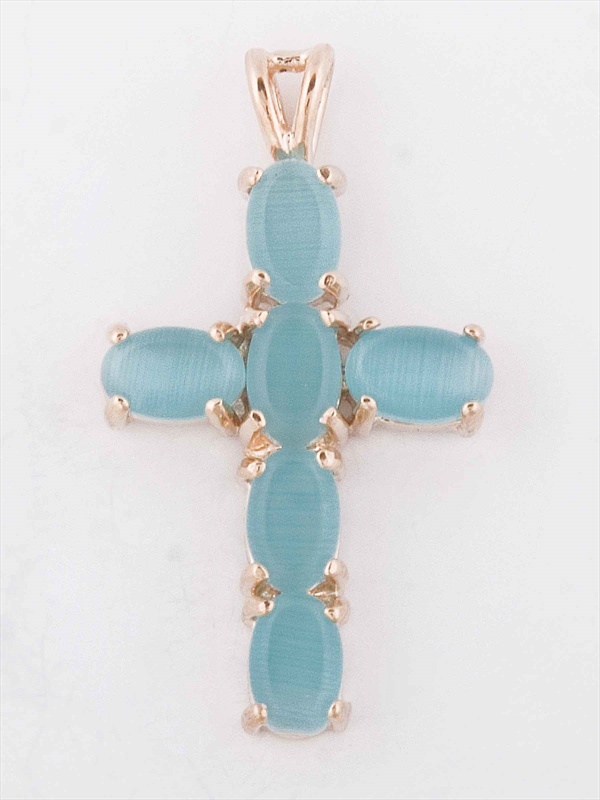 

Кулон из бижутерного сплава с кошачим глазом Lotus Jewelry 77P-056CA-blue, 77P-056CA-blue
