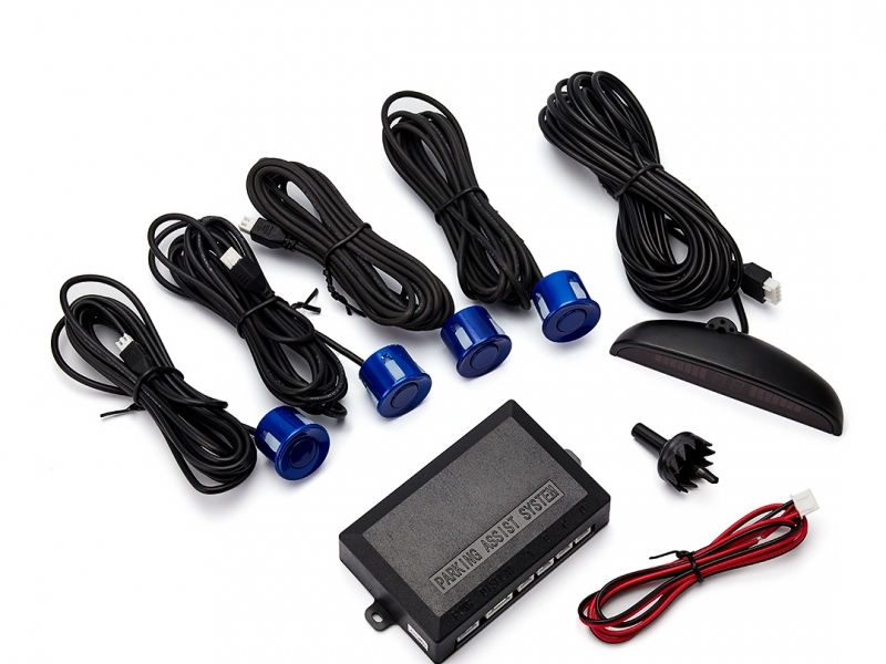 Парктроник SLK LED дисплей 888 4 датчика (Цвет синий)