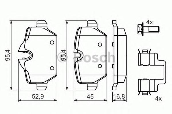 

Колодки тормозные дисковые задн BMW: 1 (E81) 116 i/118 i/120 i 04-12, 1 (E87) 116 i/118 d/