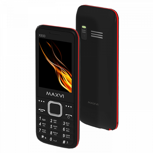 фото Мобильный телефон maxvi x800 black/red