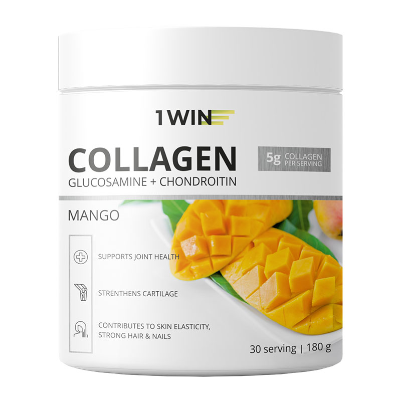 

Коллаген 1WIN Collagen, Glucosamine + Chondroitin, 180 грамм, вкус: манго