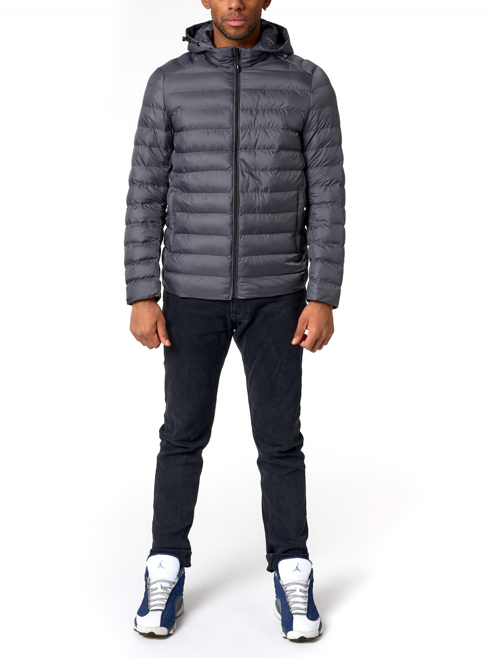 

Спортивная куртка мужская NoBrand AD21225 серая XXL, AD21225