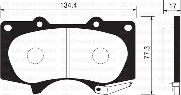 

Колодки дисковые передние \ Toyota Land Cruiser J12 4.0i/3.0D 03> HI-Q SP2033