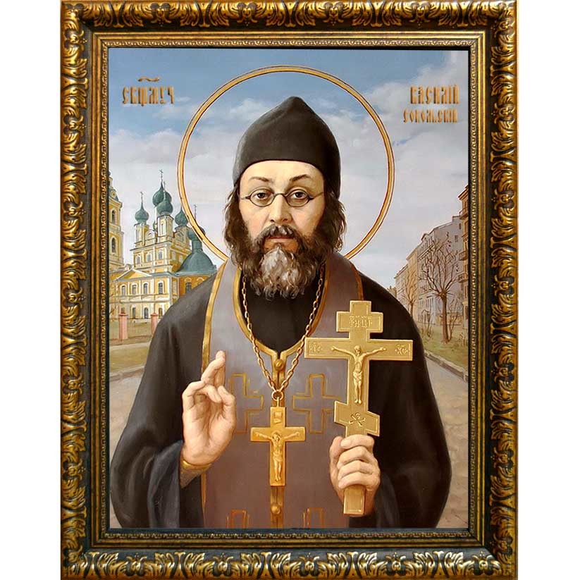 

Василий Сокольский, священномученик пресвитер. Икона на холсте.