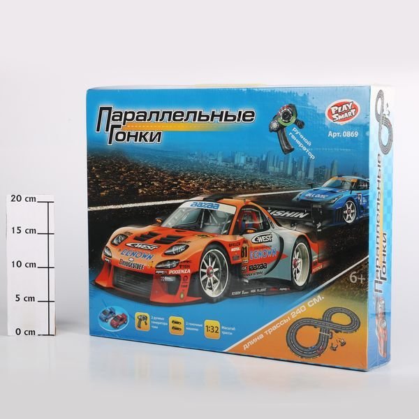 

Play Smart Трасса Гонки на д/у (2 машинки, 2 пульта) длина трассы 240 м 0869 с 6 лет