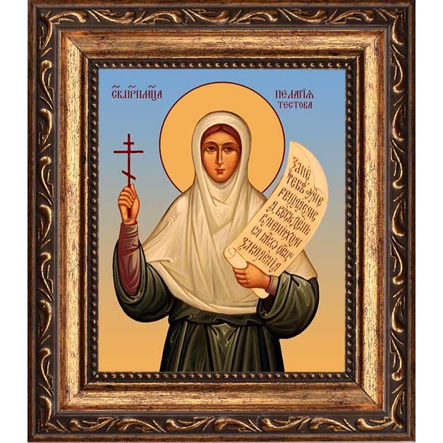 

Пелагия (Тестова) преподобномученица, инокиня. Икона на холсте.