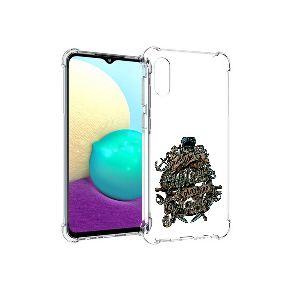 

Чехол MyPads Tocco для Samsung Galaxy M02 капитан пиратов (PT157689.478.385), Прозрачный, Tocco