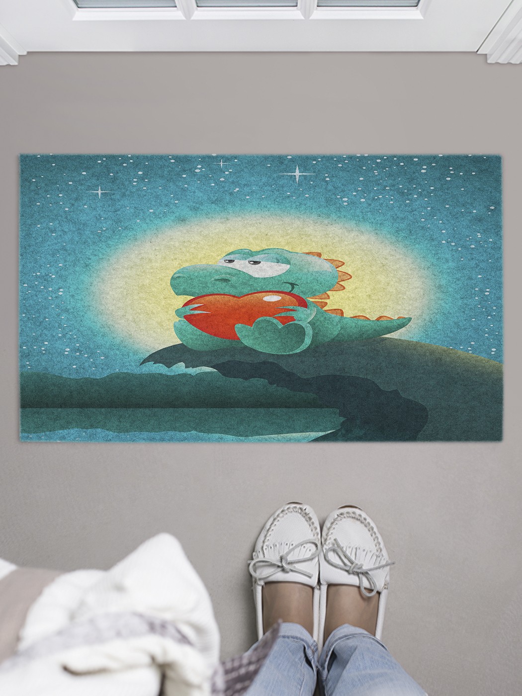 

Придверный коврик в прихожую для обуви, на резиновой основе, 75x45 см door_40132 JoyArty