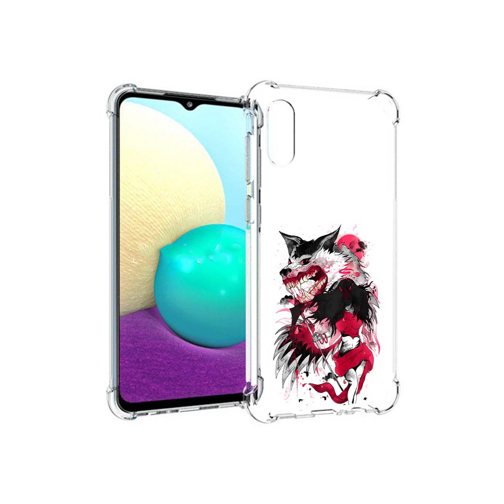 

Чехол MyPads Tocco для Samsung Galaxy M02 красная шапочка (PT157689.478.410), Прозрачный, Tocco