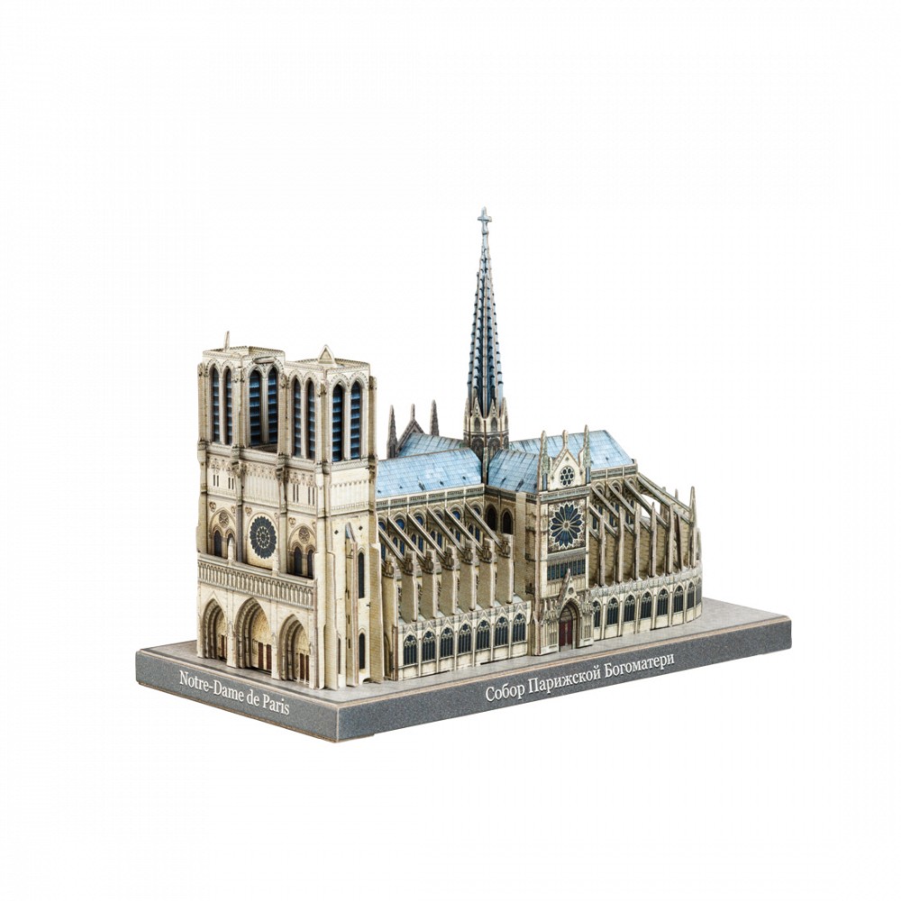 Сборная модель Шедевры архитектуры в миниатюре. Собор Парижской Богоматери, 77 деталей