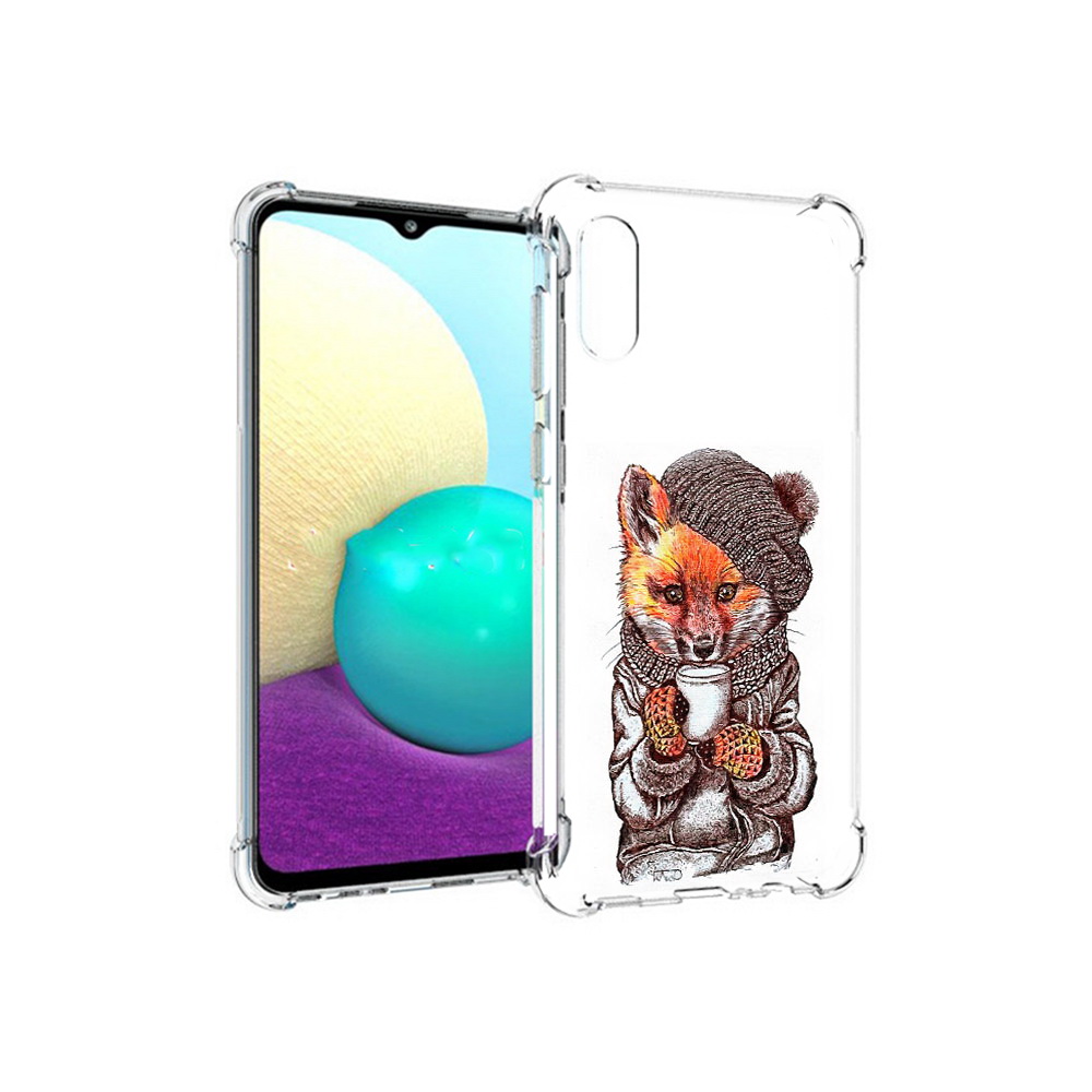 

Чехол MyPads Tocco для Samsung Galaxy M02 лиса в шапке (PT157689.478.437), Tocco