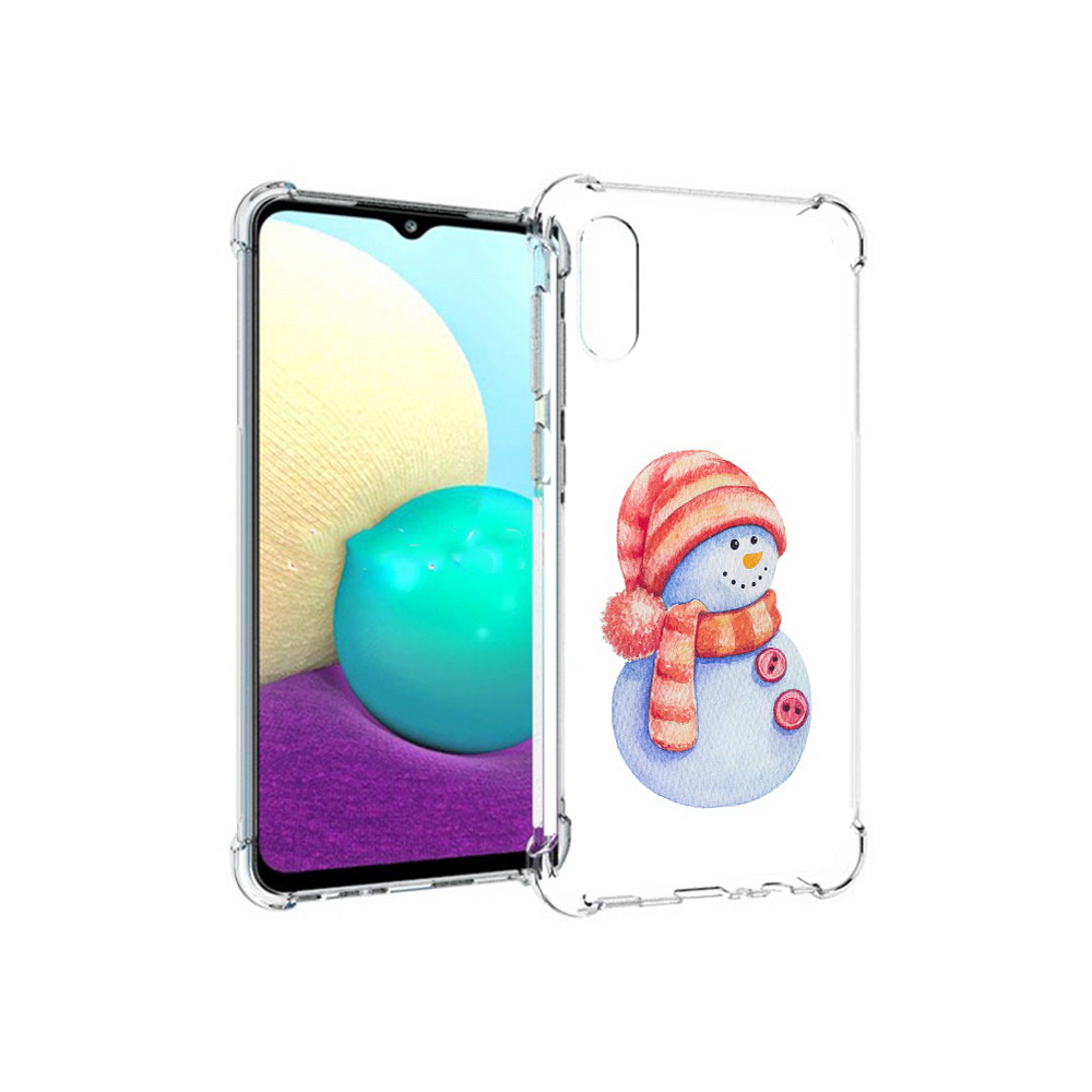 

Чехол MyPads Tocco для Samsung Galaxy M02 Веселый снеговик (PT157689.478.44), Прозрачный, Tocco