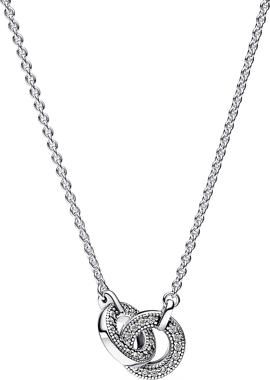 

Колье из серебра 45 см Pandora 392736C01_45, фианит, 392736C01_45