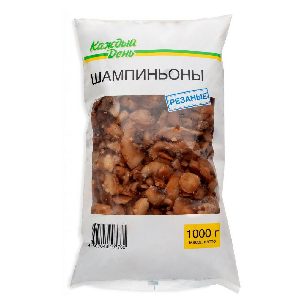 

Шампиньоны замороженные Каждый день резаные 1 кг