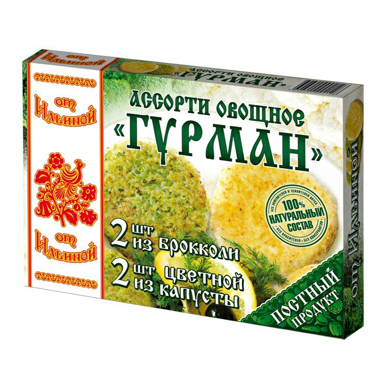 Котлеты От Ильиной Гурман Ассорти овощное 2 из брокколи 2 из цветной капусты 300 г
