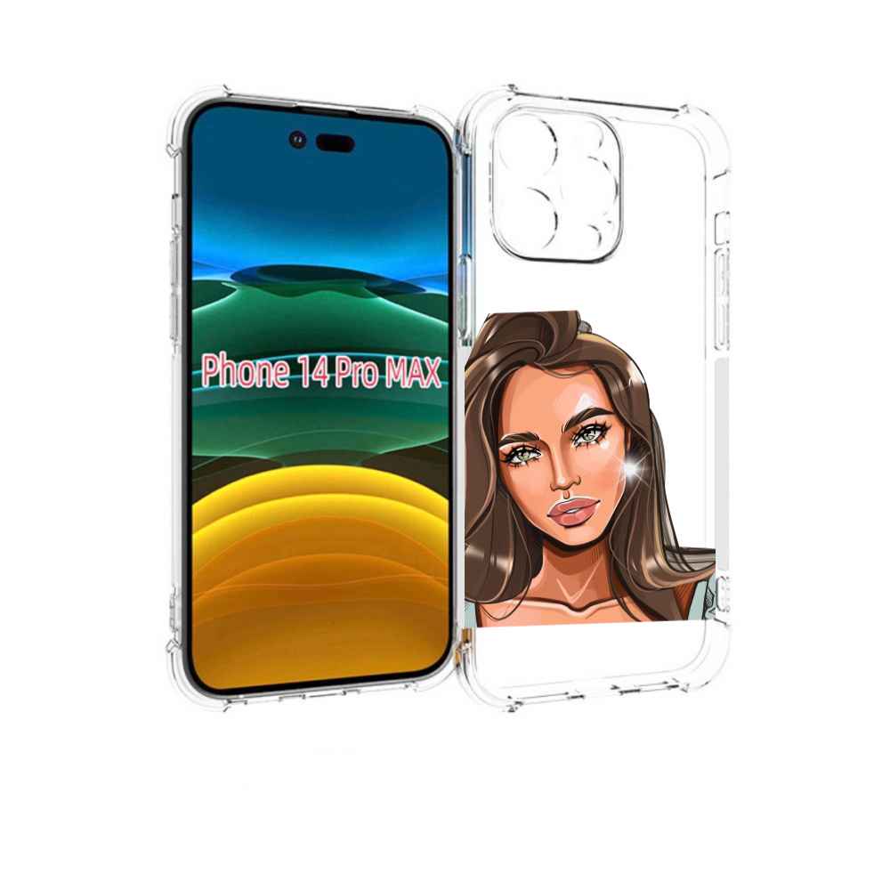 

Чехол MyPads Девушка-с-зелеными-глазами для iPhone 14 Pro Max, Прозрачный, Tocco