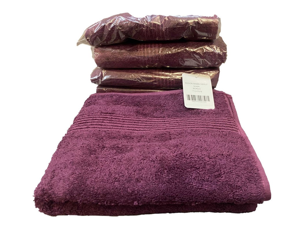 

Полотенце бамбуковое TAC Maison bambu 70x140 BORDO бордовый