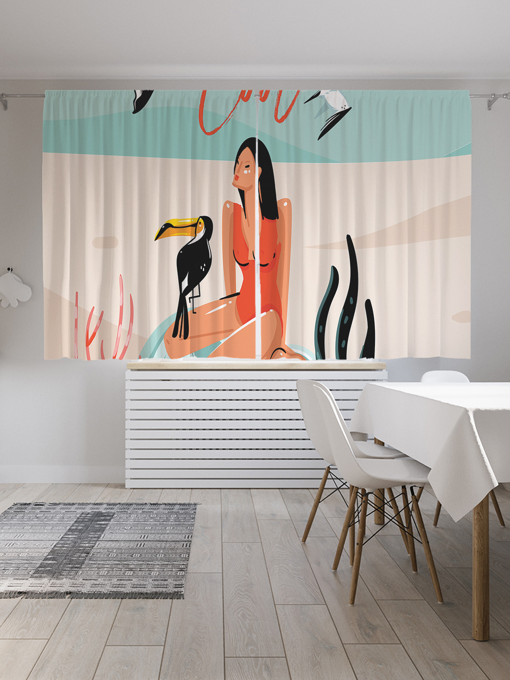 

Шторы JoyArty с фотопечатью "Крутая девушка" из сатена, 290х180 см, Крутая девушка