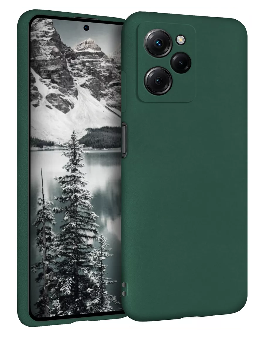 

Чехол для Xiaomi Poco X5 Pro темно-зеленый, силикон (IS004793)
