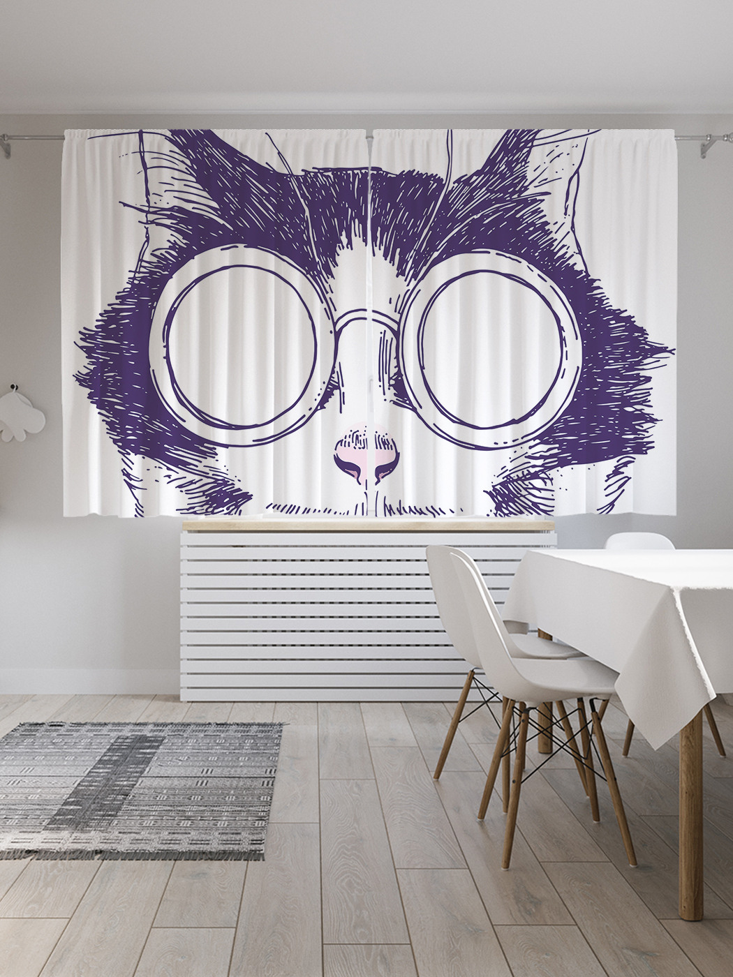 

Шторы JoyArty с фотопечатью "Кот в пенсне" из сатена, 290х180 см, Кот в пенсне