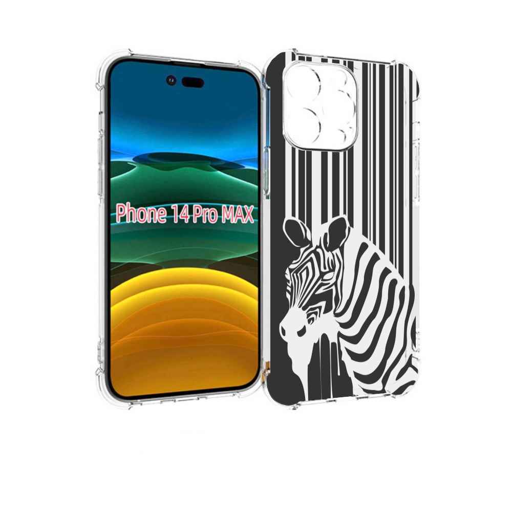 

Чехол MyPads Зебра для iPhone 14 Pro Max, Прозрачный, Tocco