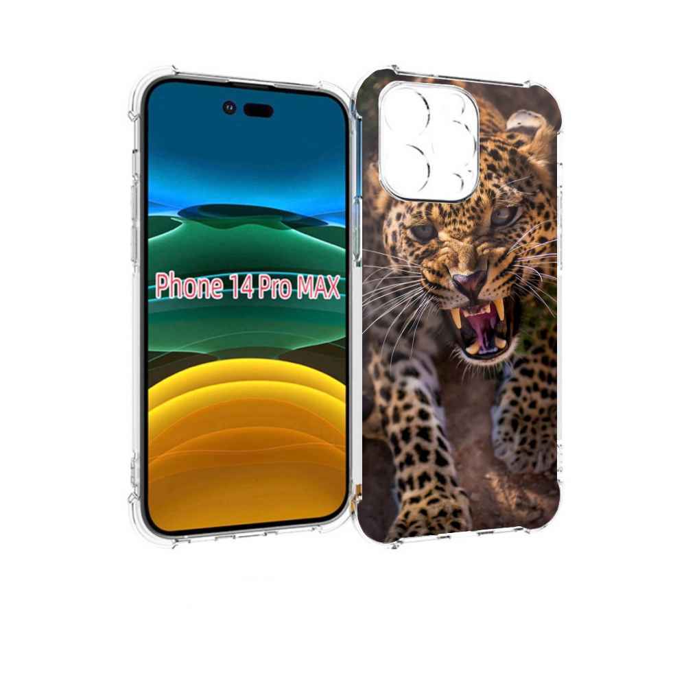 

Чехол MyPads Злой-гепард для iPhone 14 Pro Max, Прозрачный, Tocco