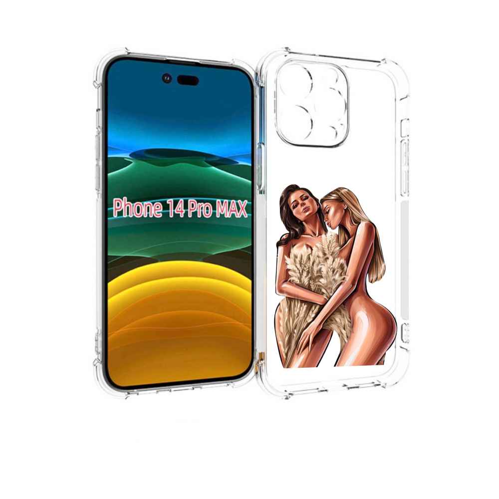 

Чехол MyPads Иллюстрированные-девушки женский для iPhone 14 Pro Max, Прозрачный, Tocco