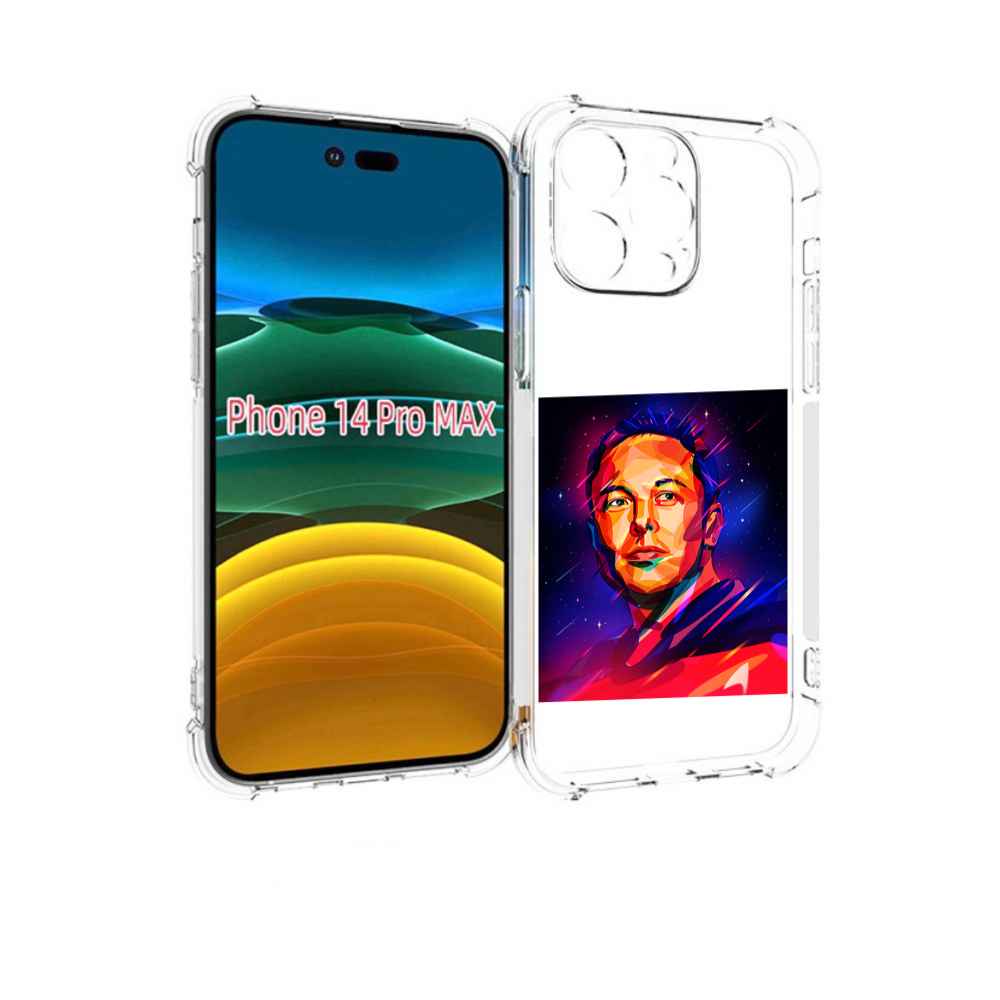 

Чехол MyPads Илон-Маск для iPhone 14 Pro Max, Прозрачный, Tocco