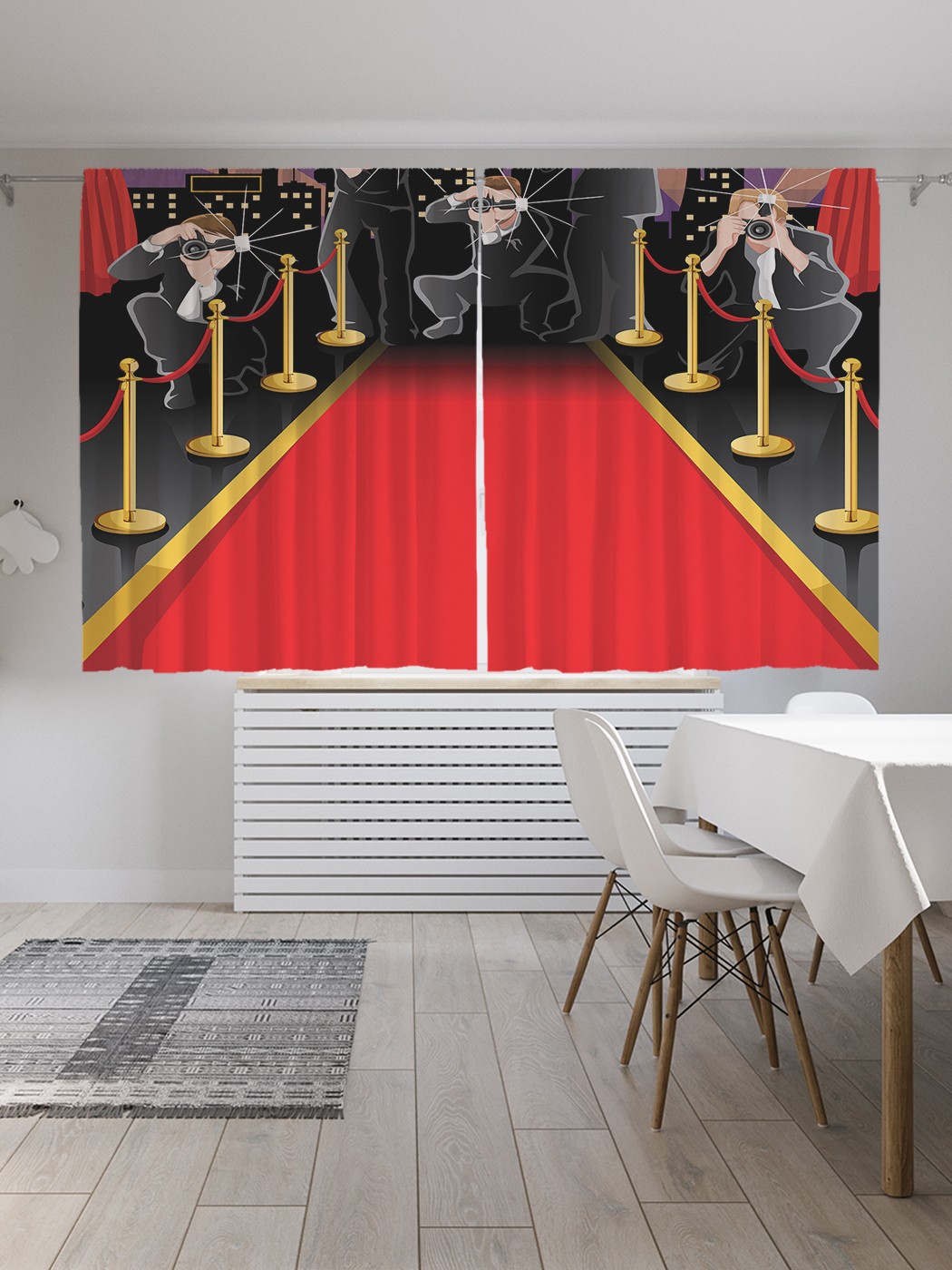 фото Шторы joyarty с фотопечатью "церемониальная дорожка" из сатена, 290х180 см