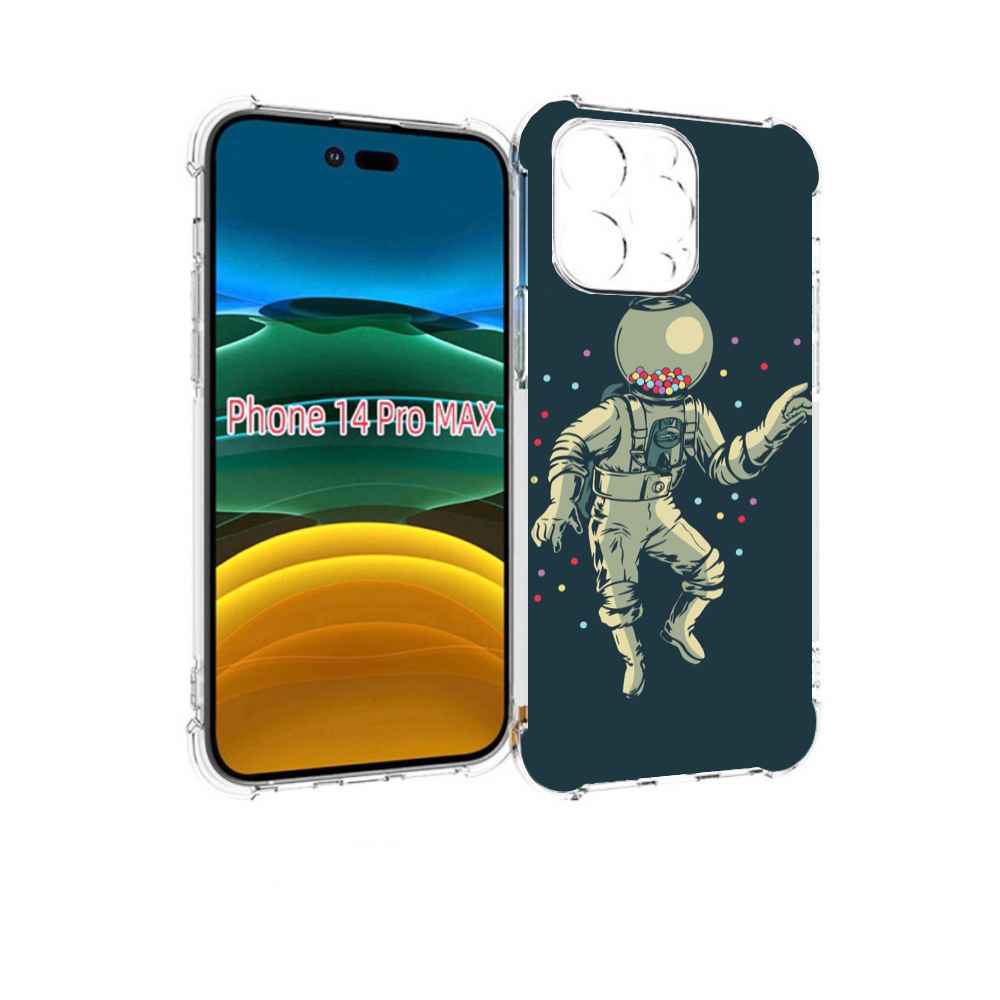 

Чехол MyPads Космонавт для iPhone 14 Pro Max, Прозрачный, Tocco