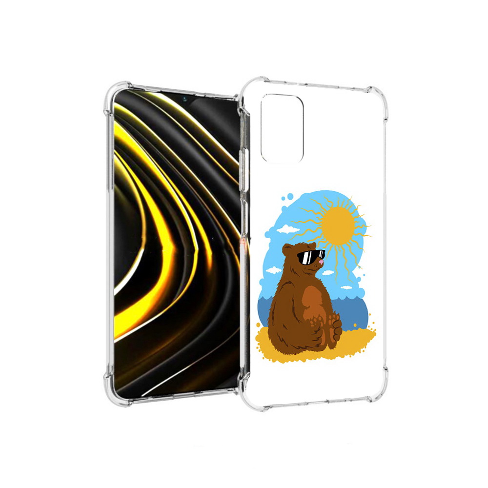 

Чехол MyPads Tocco для Xiaomi Poco M3 медведь на чиле (PT156204.280.468), Прозрачный, Tocco
