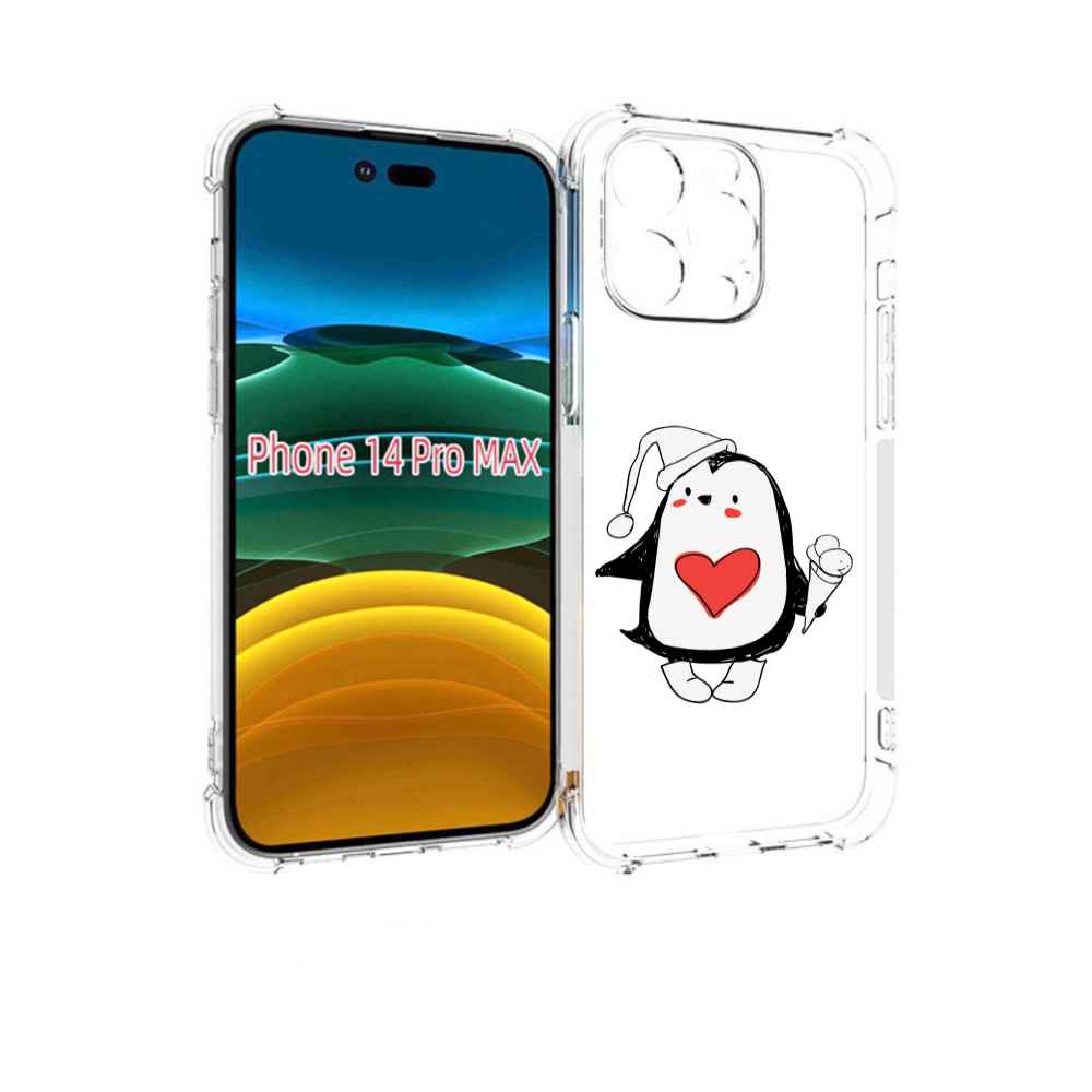 

Чехол MyPads Пингвин с мороженым для iPhone 14 Pro Max, Прозрачный, Tocco
