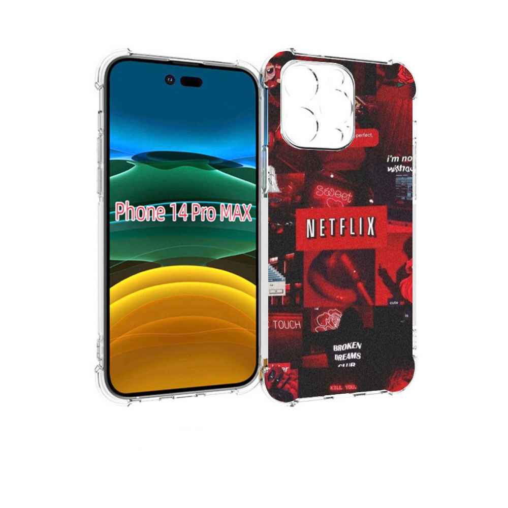 

Чехол MyPads Красные-проекты для iPhone 14 Pro Max, Прозрачный, Tocco