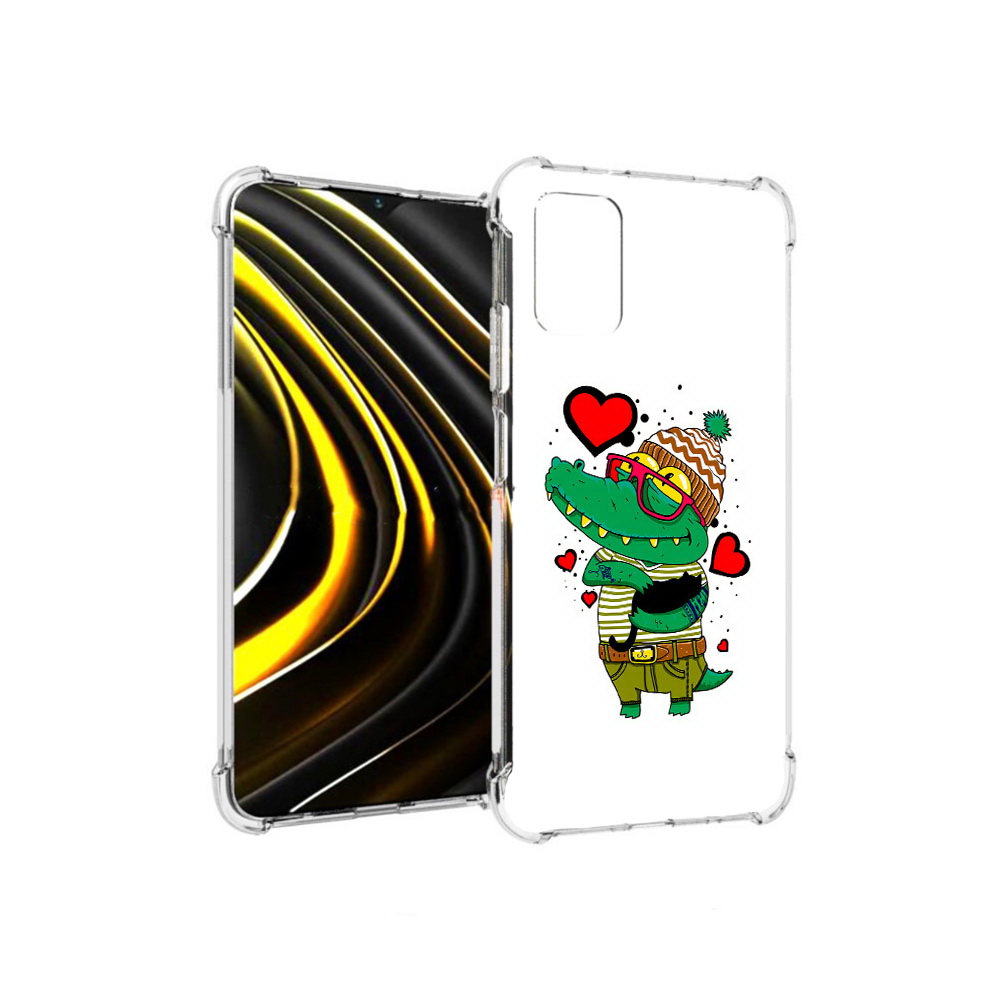 

Чехол MyPads Tocco для Xiaomi Poco M3 Влюбленный крокодил (PT156204.280.48), Прозрачный, Tocco