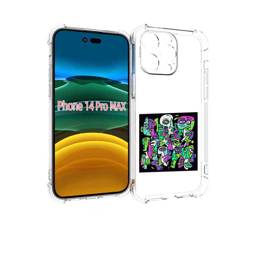 

Чехол MyPads Кривой эфир ATL для iPhone 14 Pro Max, Прозрачный, Tocco