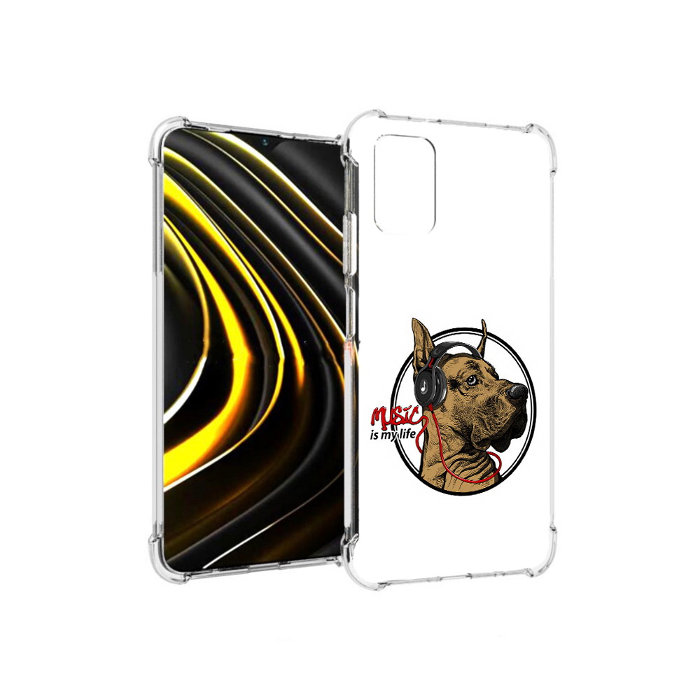

Чехол MyPads Tocco для Xiaomi Poco M3 музыкальная собака (PT156204.280.490), Прозрачный, Tocco