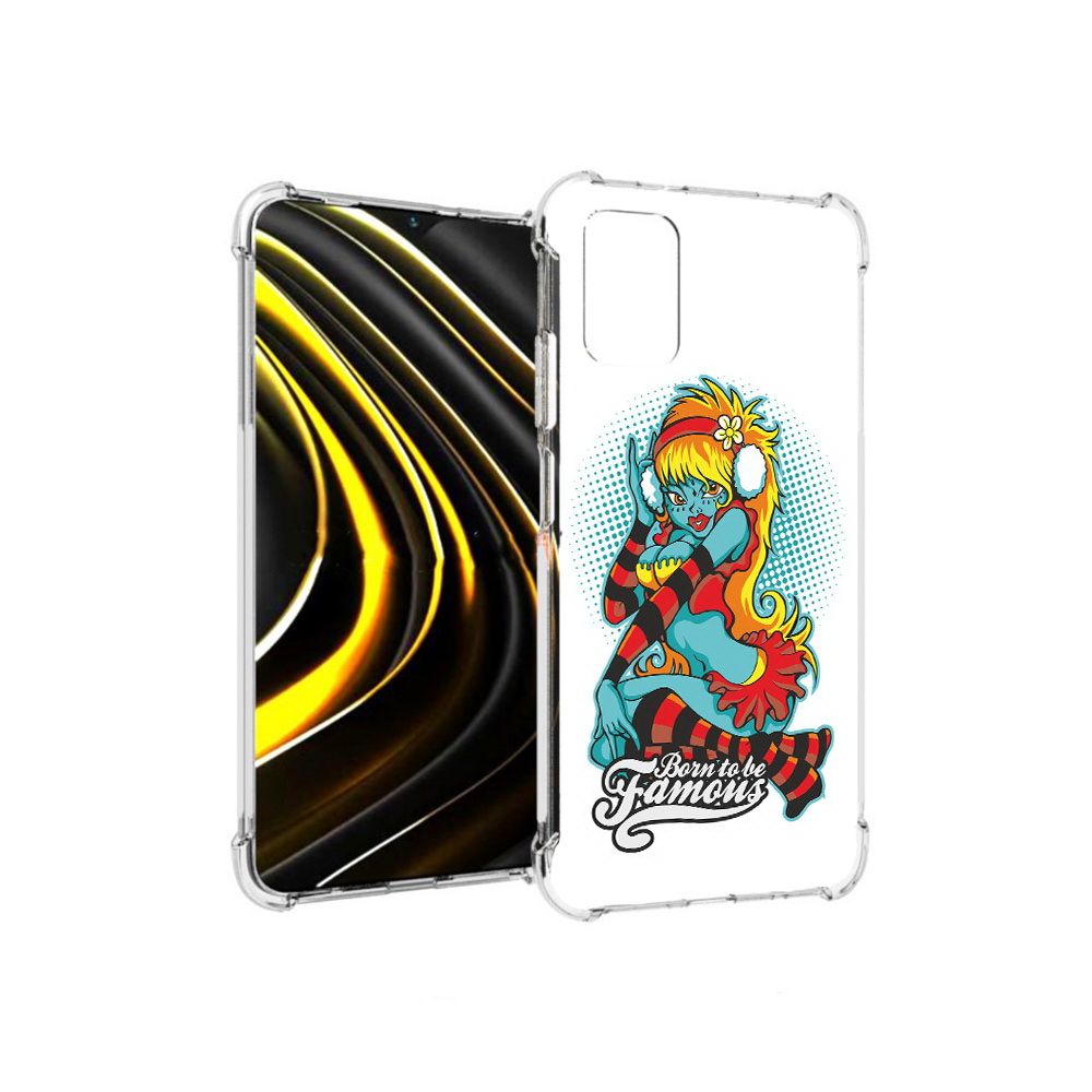 

Чехол MyPads Tocco для Xiaomi Poco M3 нарисованная девушка в наушниках (PT156204.280.498), Прозрачный, Tocco